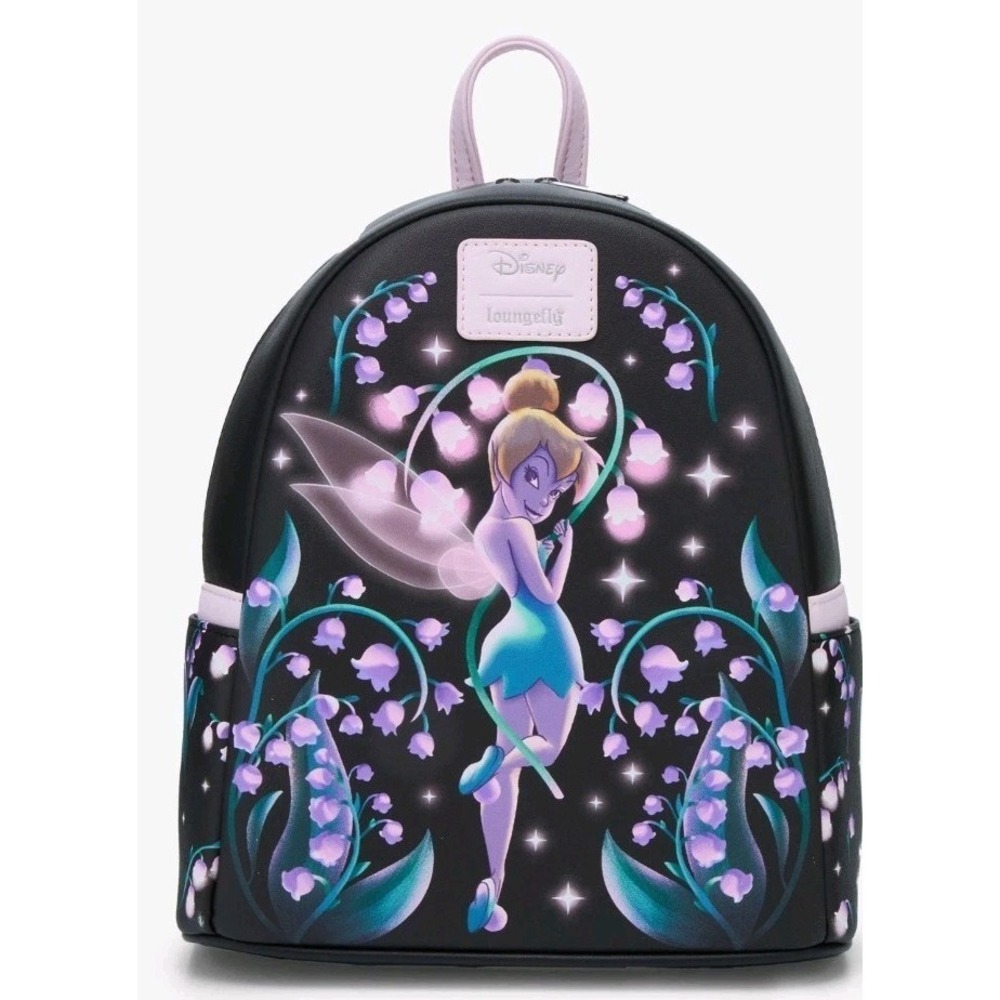 NEW Loungefly Disney Peter Pan Tinker Bell‎ Illuminated Lilly Flowers Backpack